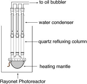 Figure 1. Apparatus for photodimerization of pyrrolidine.