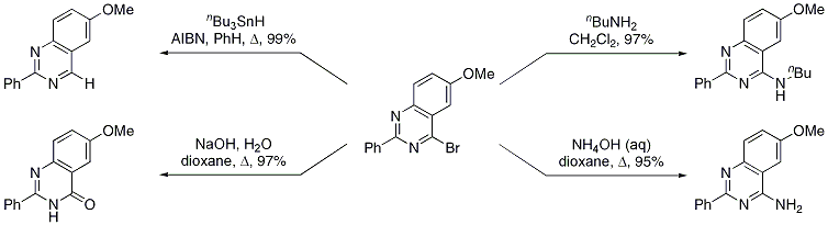 Scheme 2 Derivatization of 4-Bromopyrimidine Derivatives
