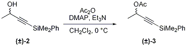 Scheme 1. Acetylation of racemic alcohol
