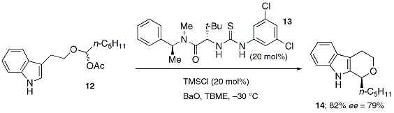 Figure 10. Organocatalytic Asymmetric Oxa-Pictet-Spengler Cyclization.