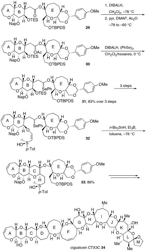 Scheme 4. Yamashita's Total Synthesis of Ciguatoxin CTX3C.