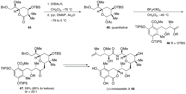 Scheme 7. Crimmins' Total Synthesis of Irciniastatin A.