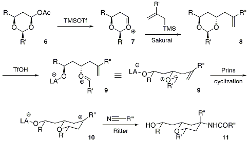 Figure 7. Sakurai-Ritter-Prins Cyclization.